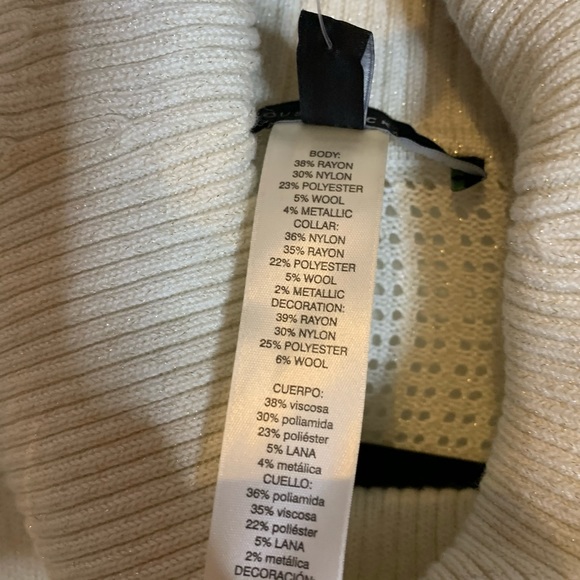 WHBM Sparkly Cowl Neck Sweater Poncho New H - Picture 4 of 7